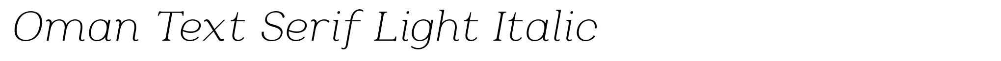 Oman Text Serif Light Italic image